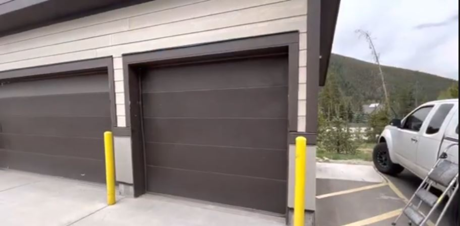 garage door off track after
