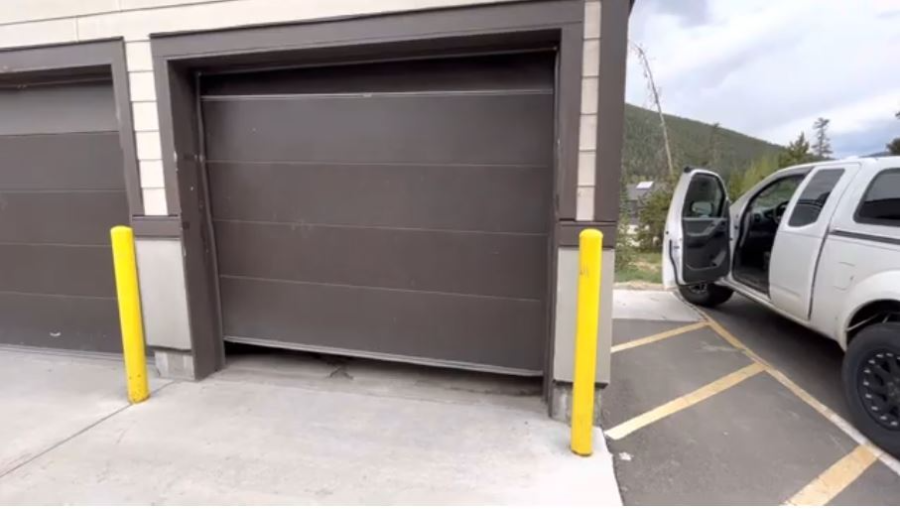 garage door off track